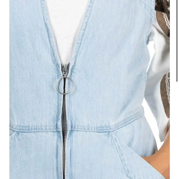 Kapital Blue Denim Overalls Wide-Leg Salopette NWT size 1 - Picture 6 of 17